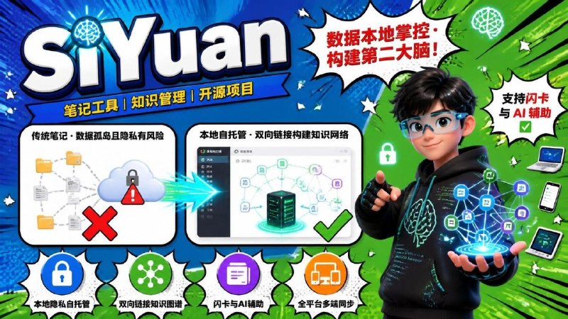 🧠 SiYuan — 强大的开源笔记与知识管理工具📦 笔记工具 ｜ 知识管理 ｜ 开源项目