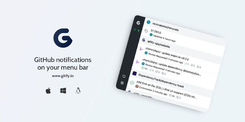 Gitify菜单栏上的 GitHub 通知