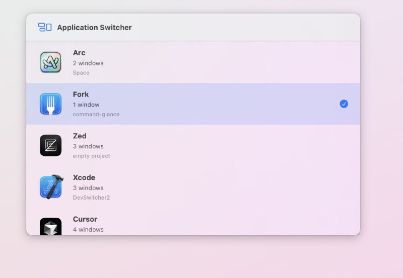 DevSwitcher2  高效优雅的 macOS 窗口切换工具