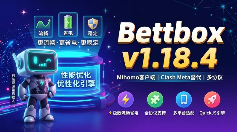 🚀 🔁 Bettbox v1.18.4📦 Mihomo客户端 ｜ Clash Meta替代 ｜ 多协议代理工具