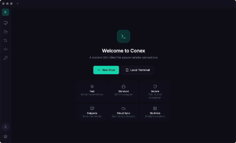 Conex现代化 SSH 客户端，为效率与安全而生