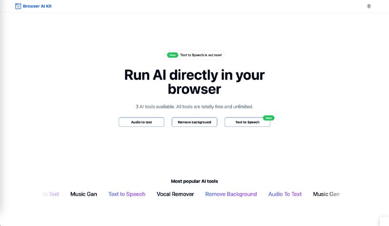 Browser AI Kit提供了 3 种 AI 工具