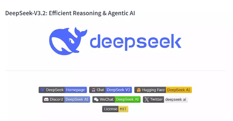 ✨ DeepSeek V3.2：正式发布！性能硬刚 Gemini 3.0 Pro！💻 深度求索正式发布全新 DeepSeek V3.2 系列模型！这款模型在“聪明回答”和“输出简洁”之间取得了完美平衡，Speciale 版本更是将**推理能力拉满**，性能直追顶级闭源模型！🟢 DeepSeek V3.2 核心优势与特点：✅ 推理能力顶尖: 🧠 DeepSeek-V3.2 表现已追上 **GPT-5**，Speciale 版本在推理测试中**几乎可以和 Gemini 3.0 Pro 直接对标**