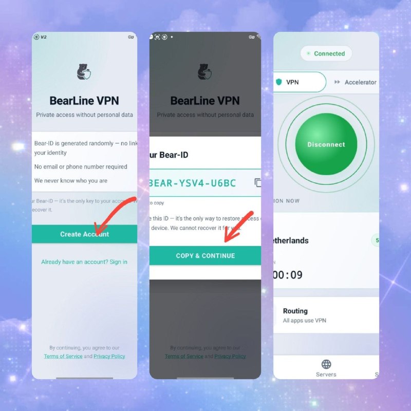 ✅ BearLine 三个月 VPN 账户所有运营商都具有良好的速度