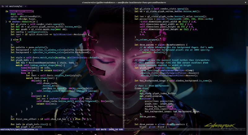 WezTerm | 强大的跨平台终端模拟器一款用 Rust 编写的 跨平台 GPU 加速终端模拟器与多路复用器，支持在 Linux、macOS、Windows、FreeBSD 等系统上运行，提供标签页/窗格分割、真彩色与动态配色方案、字体连字/emoji 支持、Shell 集成、超链接、SSH 等丰富功能，同时通过 Lua 配置实现高度可定制的开发者终端体验