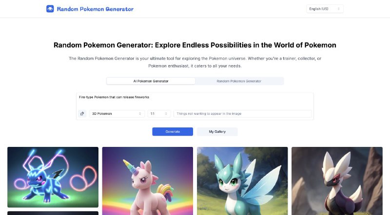 Random Pokemon Generator 探索 Pokemon 世界的终极工具