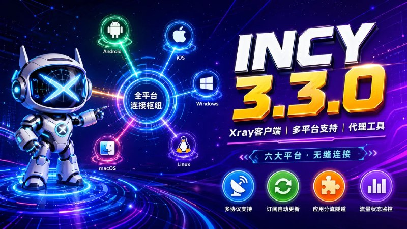 📡 🔁 INCY 3.3.0📦 Xray客户端 ｜ VPN代理工具 ｜ 多平台支持