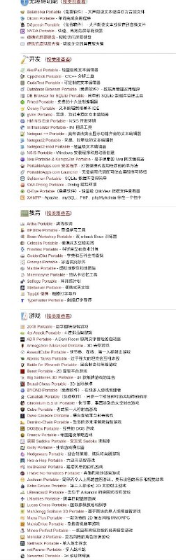 PortableApps超过 1,100 个便携式软件包， 超过 500 个真正的便携式应用程序，数十种语言环境、测试版/开发/旧版频道等，超过 12 亿次下载！免费、合法、安全且完全便携没有铲子软件