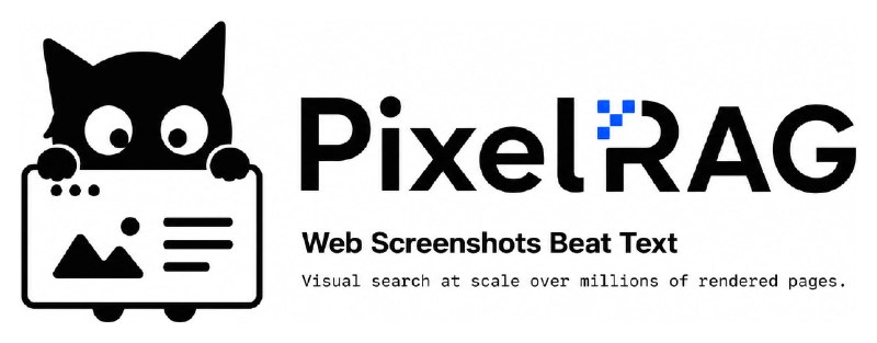 #RAG 告别传统 Web 解析，开启像素原生搜索时代：PixelRAG 在线体验PixelRAG 是一个面向 AI 检索增强生成（RAG）的开源项目