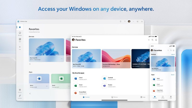 Windows App Windows 365、Azure 虚拟桌面、Microsoft Dev Box 等安全连接到 Windows 的网关