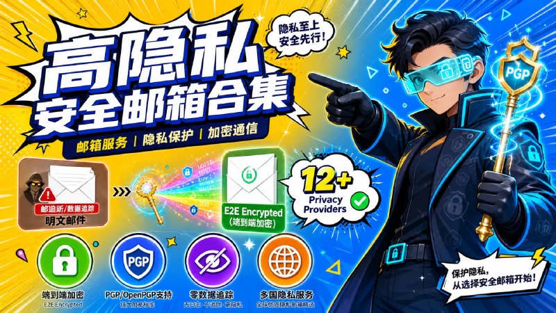 🔐 高隐私安全邮箱推荐合集📦 邮箱服务 ｜ 隐私保护 ｜ 加密通信