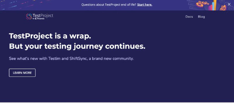 TestProjectTestProject是一个端到端的免费自动化测试平台，专注于Web、移动和API测试