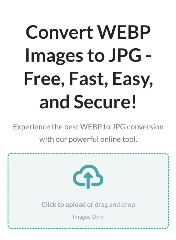 WebpToJpgOnline.com无大小限制，无注册，免费批量WebP图像到JPG图像转换 #工具 #图片 #网站 