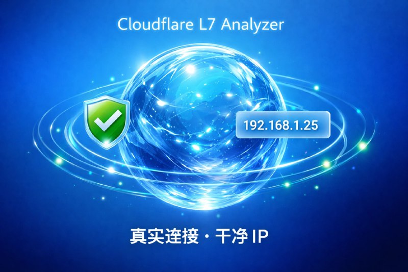 ☁️ Cloudflare L7 Analyzer｜Cloudflare 干净 IP 分析工具  基于第 7 层网络的真实质量检测，而不是简单 Ping🟢 工具简介：  Cloudflare L7 Analyzer 是一款 免费开源 的 Android 工具，用于识别和分析 可用、干净的 Cloudflare IP