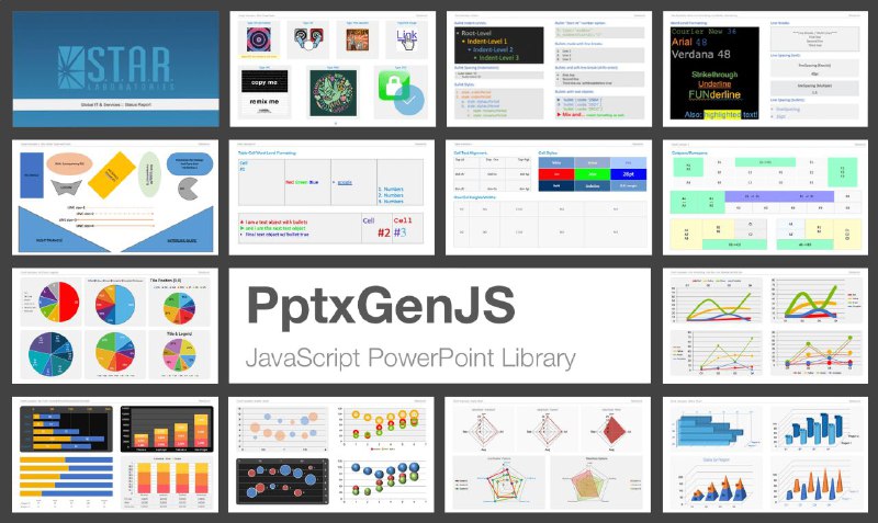 PptxGenJS创建演示文稿（PPT）的 JavaScript 库