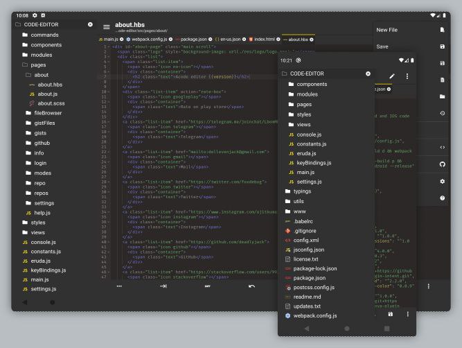 Acode适用于 android 的强大文本/代码编辑编辑HTML立即在浏览器打开