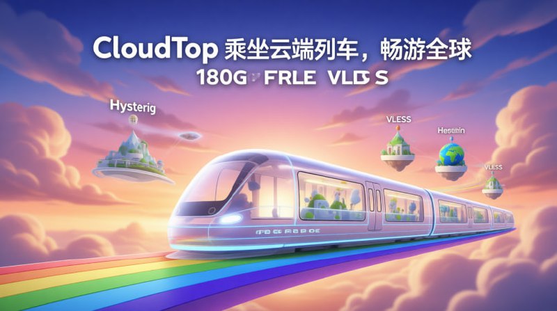 ☁️ CloudTop 限时福利！180GB 流量免费领！☁️一片新的“云”飘来，手快有，手慢无！适合作为备用或轻度使用