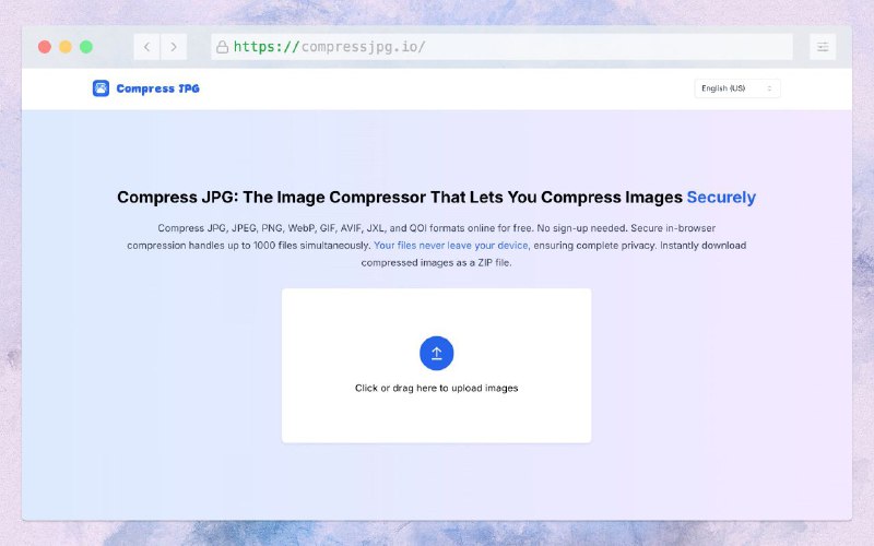 Compress JPG一个免费在线的图片压缩工具支持压缩 JPG、JPEG、PNG、WebP、GIF、AVIF、JXL 和 QOI 格式的图片