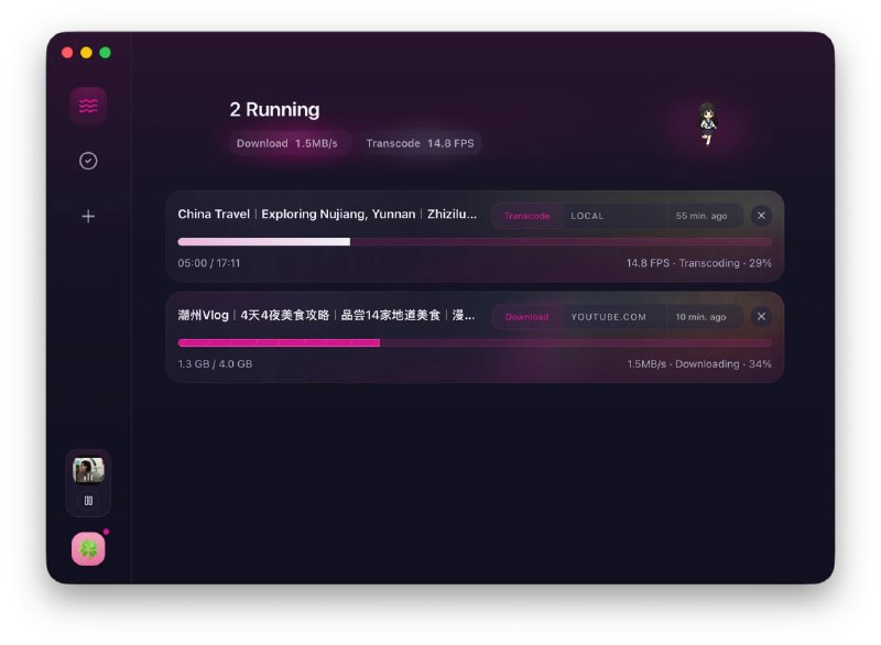 下蛋 / XiaDown这是一个为 内容创作者与音乐爱好者 打造的多功能桌面应用，集成 在线音乐播放、视频/音频下载、素材管理与个性化外观 于一体