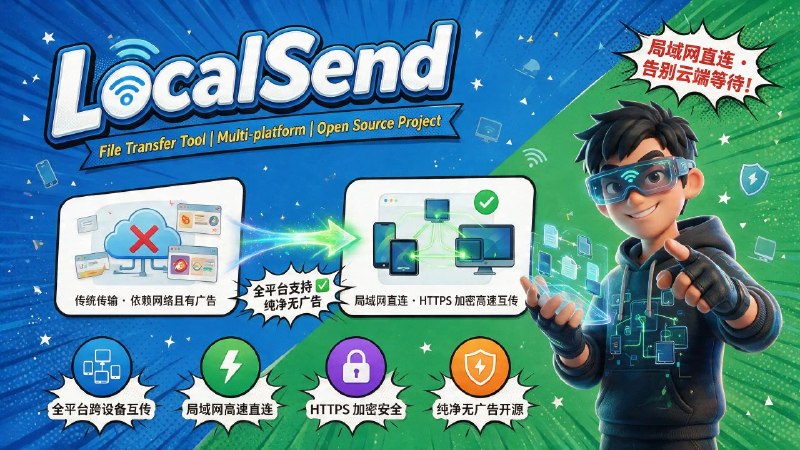 📤 LocalSend v1.17.0📦 文件传输工具 ｜ 多平台 ｜ 开源项目