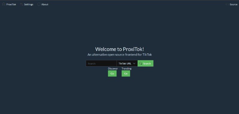 ProxiTok开源国际版抖音 TikTok 网页版