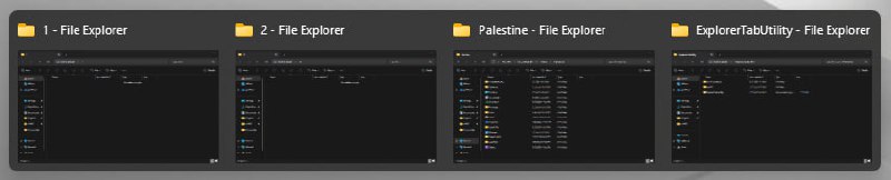 Explorer Tab Utility增强 Windows 11 的文件资源管理器：自动将窗口转换为选项卡、复制选项卡、重新打开关闭的选项卡等等！项目地址#Windows #开源 #系统增强 #文件资源管理器