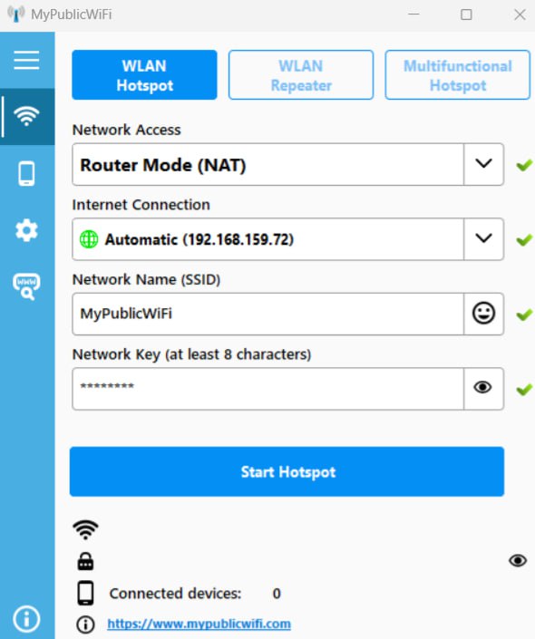 MyPublicWiFi将电脑变为带防火墙、网址追踪、广告拦截和带宽管理的多功能WiFi热点