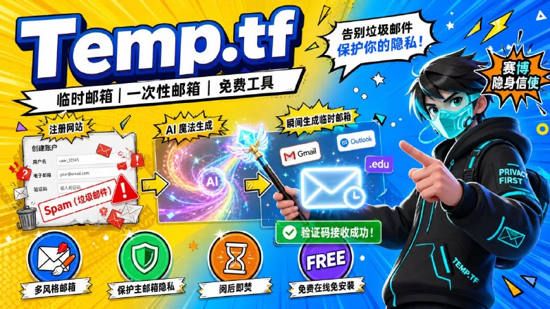 📧 🔁 Temp.tf📦 临时邮箱 ｜ 一次性邮箱 ｜ 免费工具