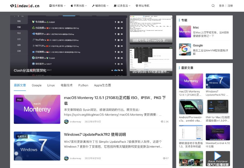 #网站 #网址 #博客博客推荐：lindavid-将独立博客变为武装自己的个人知识库