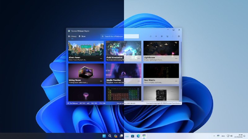 Sucrose Wallpaper Engine一款多功能的壁纸引擎，提供广泛的交互式主题，可为您的桌面带来活力