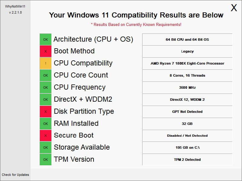 #WIN11检测升级工具 ：（是否满足升级要求）下载：