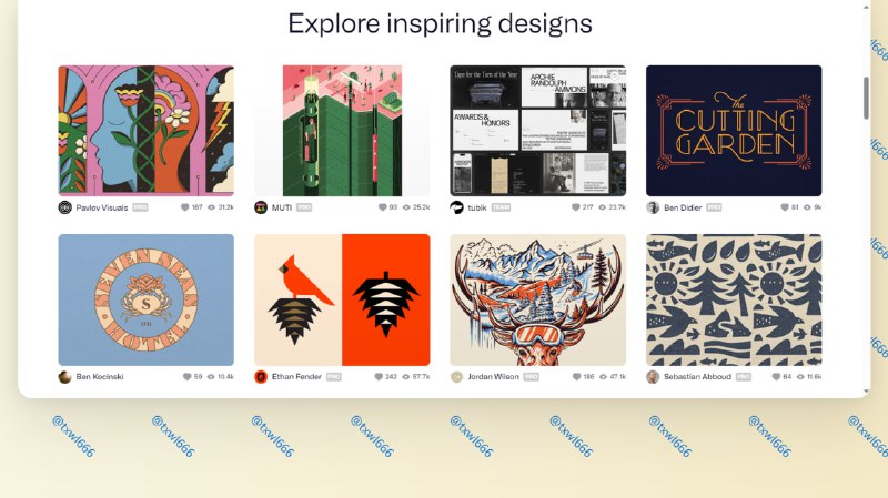 DribbbleDribbble是一个专注于设计师展示工作、分享设计灵感的社交平台