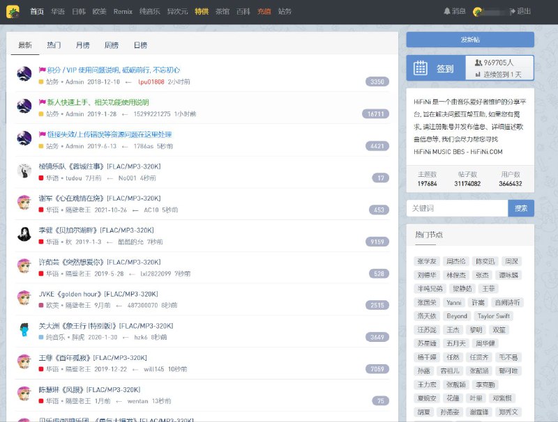 一个 #音乐 分享平台，由音乐爱好者维护